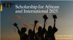 Scholarships for African Students and International 2025