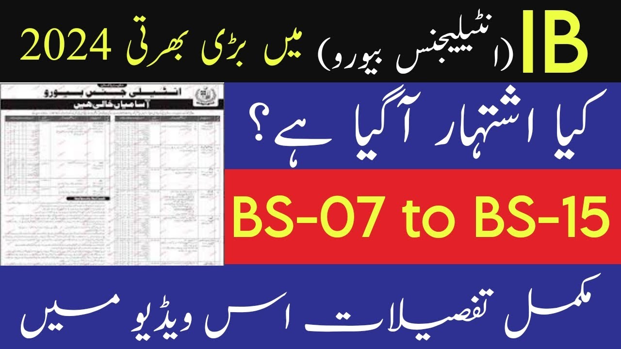 You are currently viewing Intelligence Bureau Jobs 2024 Ib jobs 2024 Apply now